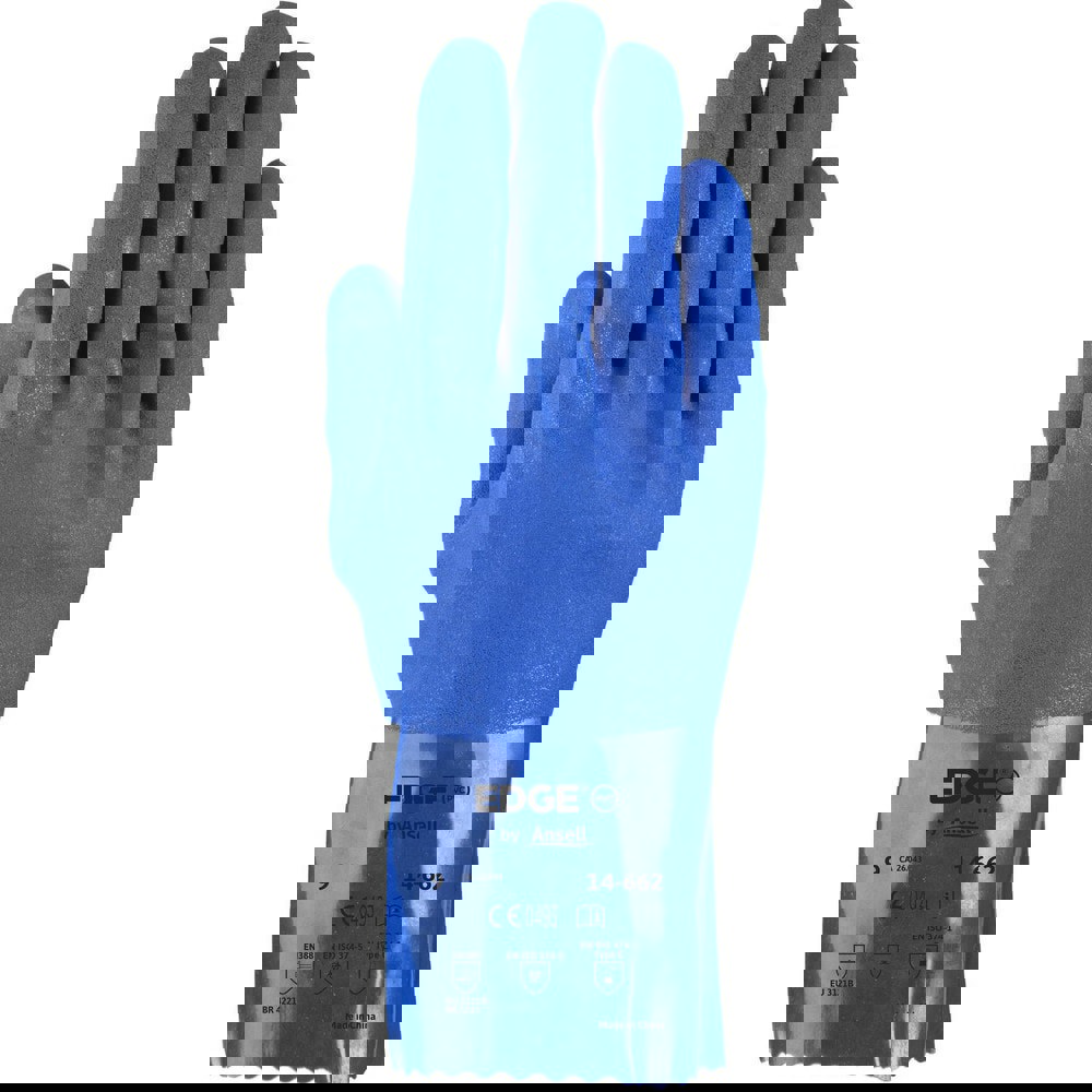 Chemical Resistant Gloves; Glove Type: Type C Chemical Resistant Gloves ; Material: PVC ; Size: Medium ; Numeric Size: 8 ; Coating Material: PVC ; Lining Material: Cotton